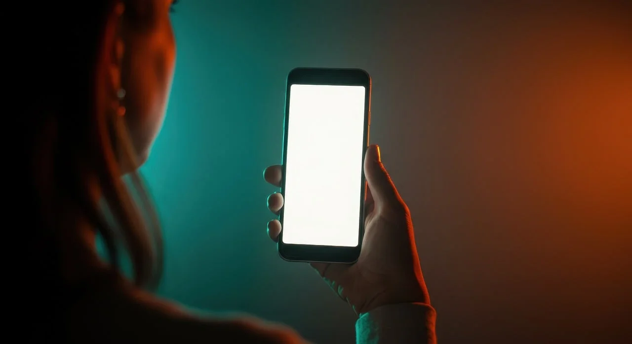 Abstract, glowing humanoid silhouette composed of interconnected lines and data points, with a subtle violet aura.